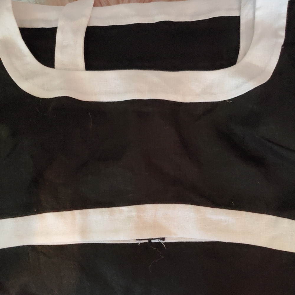 ✴️ NWT REFORMATION ROBBIE LINEN TWO PIECE BLACK WHITE CROPPED TOP SKIRT SIZE 4 - Picture 4 of 8